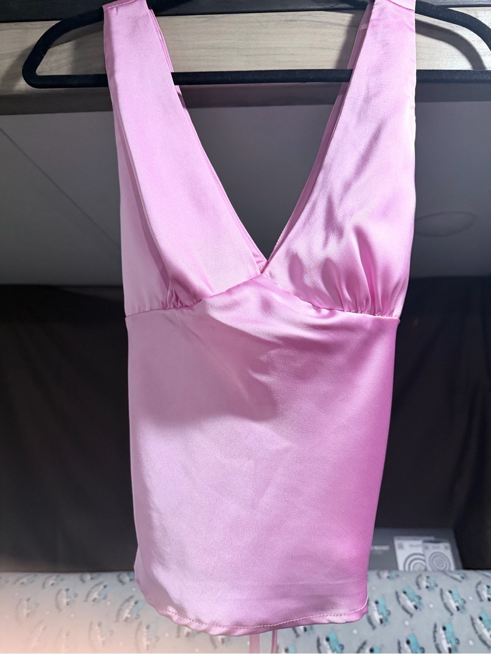 NEW, Women's Pink Satin V-Neck Sleep Cami